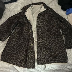 Reversible Cheetah Print Coat